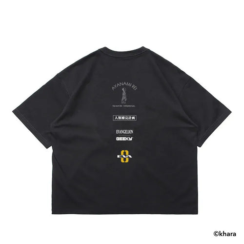 GEEKY x EVA Rei Ayanami Short-sleeved T-shirt - Black