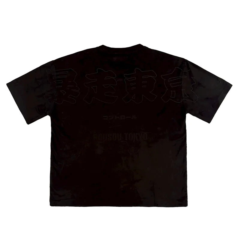 XCTRL Tokyo Runaway Leather Oversized Shirt - Black