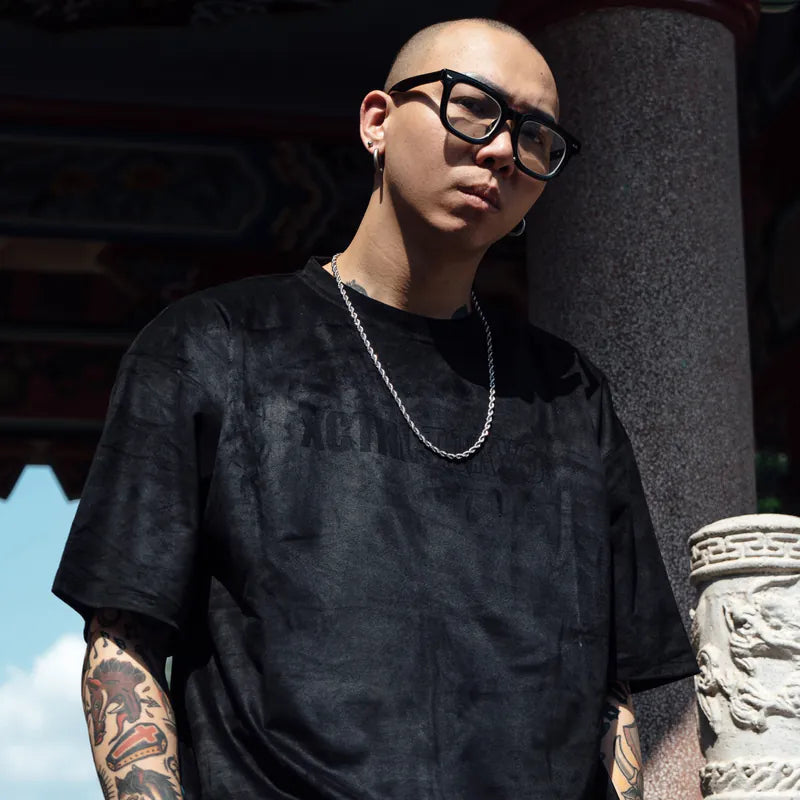 XCTRL Tokyo Runaway Leather Oversized Shirt - Black